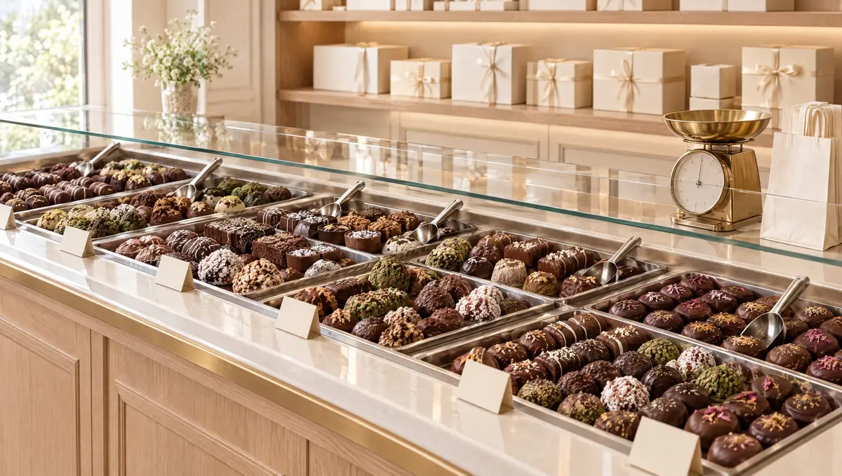 Une boutique vend le chocolat EDC au kilo